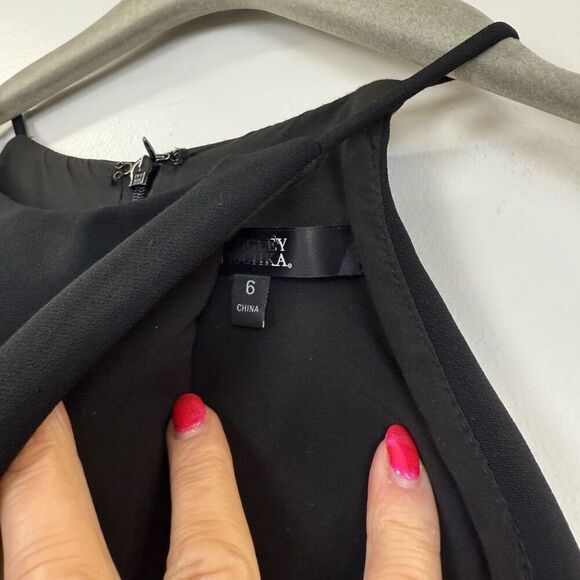 Badgley Mischka Black Crossover Ruffle Gown 💛 - Picture 6 of 9